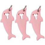 3pcs 2 in 1 Phone Tablet Card Removal Needle Dolphin Shape Card Opening Needle Cover(Pink)