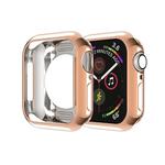 For Apple Watch Series 3 & 2 & 1 42mm  Plating TPU Round Hole Hollowing Protective Case(Rose Gold)