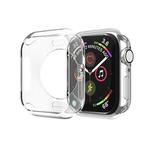 For Apple Watch Series 3 & 2 & 1 42mm  Plating TPU Round Hole Hollowing Protective Case(Transparent)
