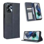 For Motorola Moto G13 / G23 4G Magnetic Buckle Retro Texture Leather Phone Case(Blue)