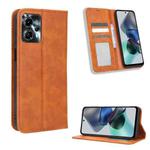 For Motorola Moto G13 / G23 4G Magnetic Buckle Retro Texture Leather Phone Case(Brown)