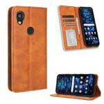 For Kyocera Digno SX3 KYG02 Magnetic Buckle Retro Texture Leather Phone Case(Brown)