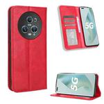 For Honor Magic5 Pro Magnetic Buckle Retro Texture Leather Phone Case(Red)