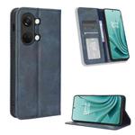 For OnePlus Ace 2V Magnetic Buckle Retro Texture Leather Phone Case(Blue)