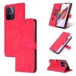 For Xiaomi Redmi 12C / Redmi 11A / Poco C55 AZNS Skin Feel Calf Texture Flip Leather Phone Case(Red)