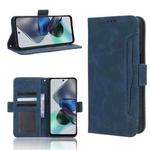 For Motorola Moto G13 / G23 4G Skin Feel Calf Texture Card Slots Leather Phone Case(Blue)
