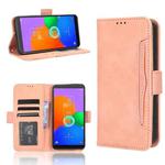 For TCL 403 Skin Feel Calf Texture Card Slots Leather Phone Case(Pink)