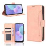 For TCL 408 Skin Feel Calf Texture Card Slots Leather Phone Case(Pink)