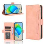 For ZTE Blade V40s Skin Feel Calf Texture Card Slots Leather Phone Case(Pink)