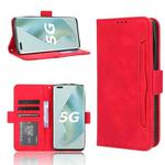 For Honor Magic5 Pro Skin Feel Calf Texture Card Slots Leather Phone Case(Red)