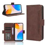 For Honor X5 Skin Feel Calf Texture Card Slots Leather Phone Case(Brown)