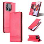 For Xiaomi Redmi 12C / Redmi 11A / Poco C55 AZNS Magnetic Calf Texture Flip Leather Phone Case(Red)