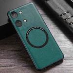 For OnePlus Ace 2V Cloth Texture PU MagSafe Magnetic Phone Case(Green)