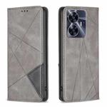 For Realme C55 Prismatic Invisible Magnetic Leather Phone Case(Grey)