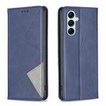 For Samsung Galaxy M14 5G Prismatic Invisible Magnetic Leather Phone Case(Blue)