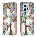 For Xiaomi Redmi Note 12 4G Global Colored Drawing Pattern Leather Phone Case(Tree Life)