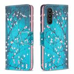 For Samsung Galaxy A24 4G Colored Drawing Pattern Leather Phone Case(Plum Blossom)