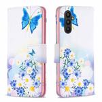 For Samsung Galaxy A24 4G Colored Drawing Pattern Leather Phone Case(Butterfly Love)