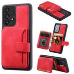 For Samsung Galaxy A53 5G Skin Feel Dream Anti-theft Brush Shockproof Portable Skin Card Bag Phone Case(Red)