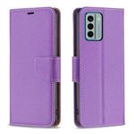 For Nokia G22 Litchi Texture Pure Color Leather Phone Case(Purple)