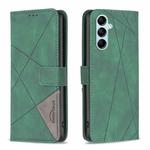 For Samsung Galaxy M14 5G Magnetic Buckle Rhombus Texture Leather Phone Case(Green)