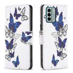 For Nokia G22 Colored Drawing Leather Phone Case(Butterflies)