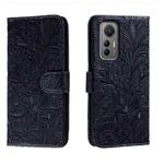 For Xiaomi 12 Lite Lace Flower Embossing Flip Leather Phone Case(Dark Blue)