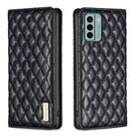 For Nokia G22 Diamond Lattice Magnetic Leather Flip Phone Case(Black)