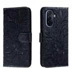 For Huawei Enjoy 50 Lace Flower Embossing Flip Leather Phone Case(Dark Blue)