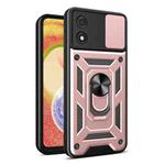 For Motorola Moto E13 4G Sliding Camera Cover Design TPU+PC Phone Case(Rose Gold)