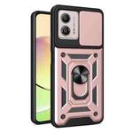 For Motorola Moto G53 / G13 / G23 5G Sliding Camera Cover Design TPU+PC Phone Case(Rose Gold)