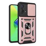 For Motorola Moto G53 5G Sliding Camera Cover Design TPU+PC Phone Case(Rose Gold)