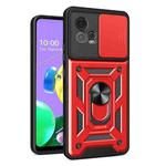 For Motorola Moto G72 Sliding Camera Cover Design TPU+PC Phone Case(Red)