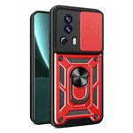 For Xiaomi Civi 2 5G / 13 Lite Sliding Camera Cover Design TPU+PC Phone Case(Red)