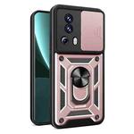 For Xiaomi Civi 2 5G / 13 Lite Sliding Camera Cover Design TPU+PC Phone Case(Rose Gold)