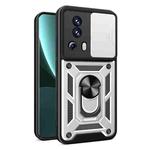 For Xiaomi Civi 2 5G / 13 Lite Sliding Camera Cover Design TPU+PC Phone Case(Silver)