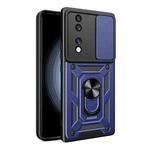 For Honor 70 5G Sliding Camera Cover Design TPU+PC Phone Case(Blue)