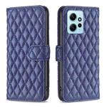 For Xiaomi Redmi Note 12 4G Global Diamond Lattice Wallet Leather Flip Phone Case(Blue)