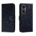 For Honor Play 30 Plus Lace Flower Embossing Flip Leather Phone Case(Dark Blue)