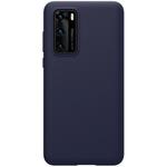 For Huawei P40 NILLKIN Feeling Series Shockproof Liquid Silicone Protective Case(Blue)