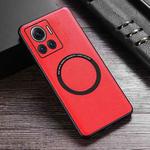 For Motorola Moto X30 Pro Cloth Texture PU MagSafe Magnetic Phone Case(Red)