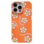 For iPhone 14 Pattern PC Shockproof Protective Phone Case(Orange Smile)