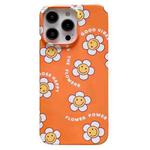 For iPhone 13 Pattern PC Shockproof Protective Phone Case(Orange Smile)