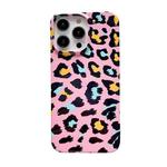 For iPhone 12 Pro Pattern PC Shockproof Protective Phone Case(Yellow Leopard Print)