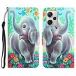 For Xiaomi Redmi Note 12 Pro 5G/Poco X5 Pro Colored Drawing Leather Phone Case(Elephant)