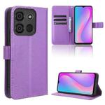 For Itel A60 Diamond Texture Leather Phone Case(Purple)