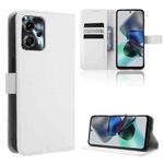 For Motorola Moto G13 / G23 4G Diamond Texture Leather Phone Case(White)