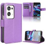 For OPPO Find N2 Diamond Texture Leather Phone Case(Purple)