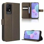 For TCL 408 Diamond Texture Leather Phone Case(Brown)