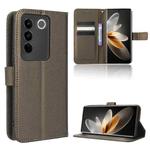 For vivo V27 / V27 Pro / S16 / S16 Pro Diamond Texture Leather Phone Case(Brown)